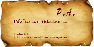 Pásztor Adalberta névjegykártya